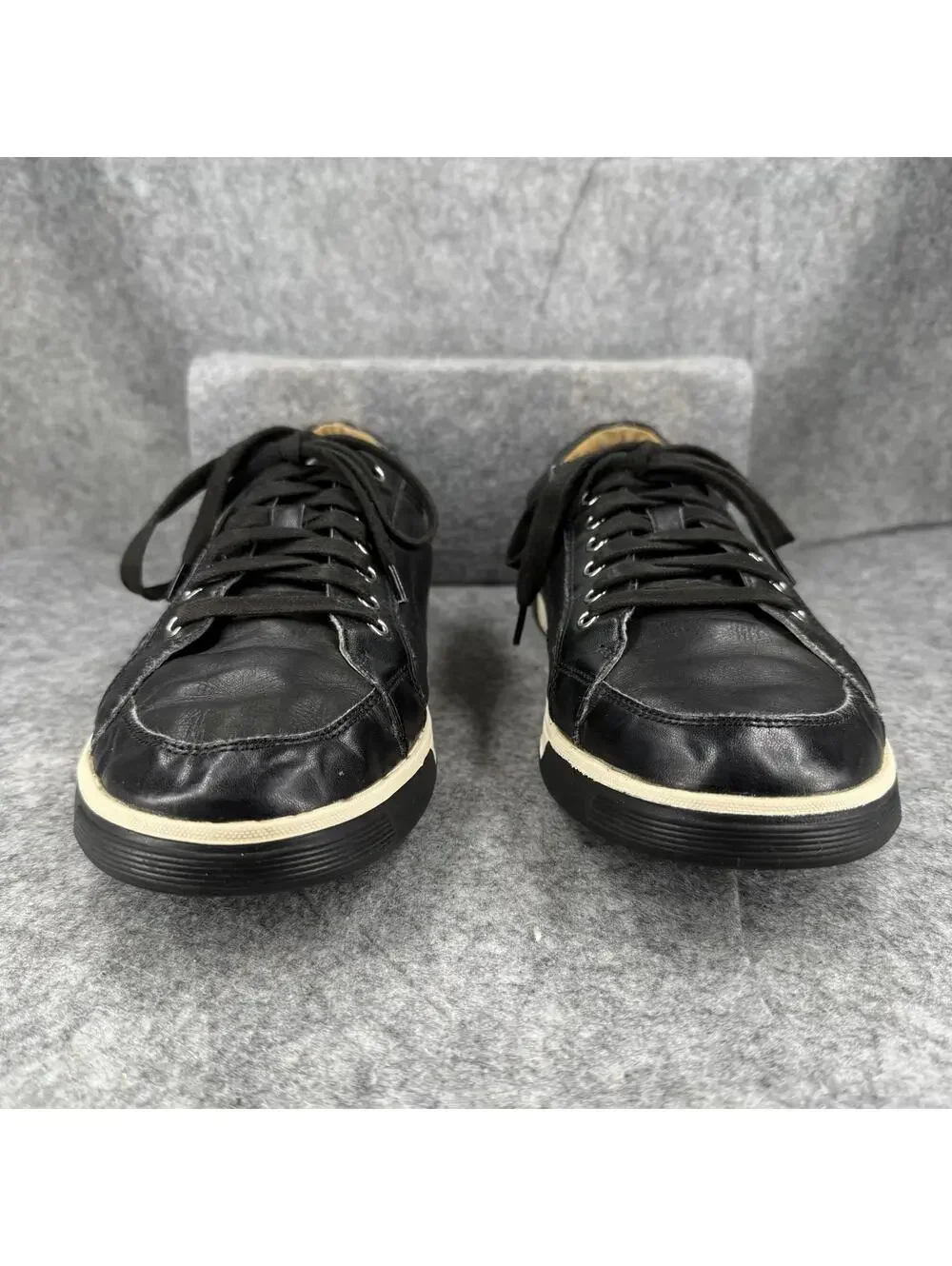 Cole Haan Vartan Sport Oxford Low Top Sneakers Shoes Black Leather Canvas 12M